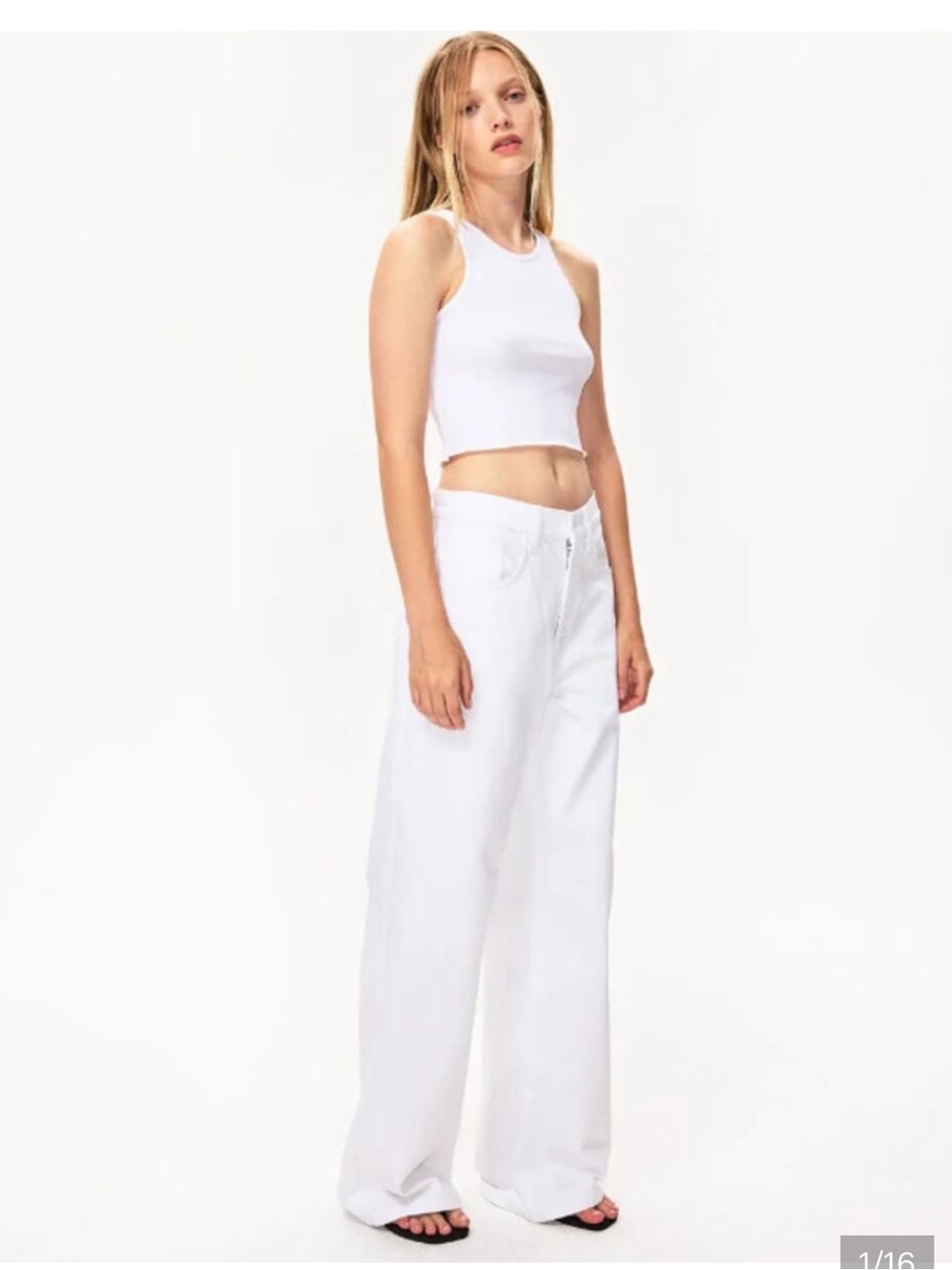 KHY NWOT White Wide-Leg Jeans - Classic High Waist